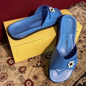 Birkenstock Tatami Lucidity K, Euro 40 L9 M7, Flower Blue, New In Box